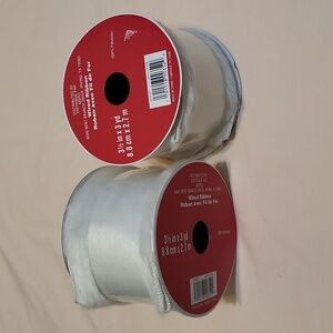 "Furry" Off-white Ribbon. 2 Spools.